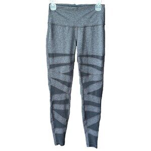 Lululemon Womens Wunder Under HR Tight Leggings Sz 8 Gray Tech Mesh Workout Gym